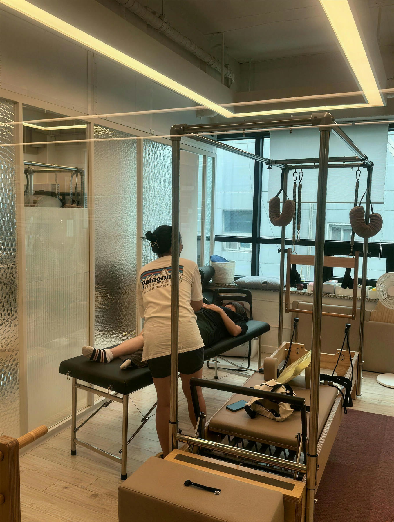 개인 레슨실의 캐딜락과 리포머
